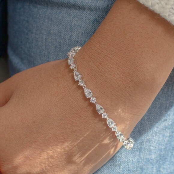 NWT Ariana Tennis Bracelet // Sterling Silver + CZ - Picture 3 of 5